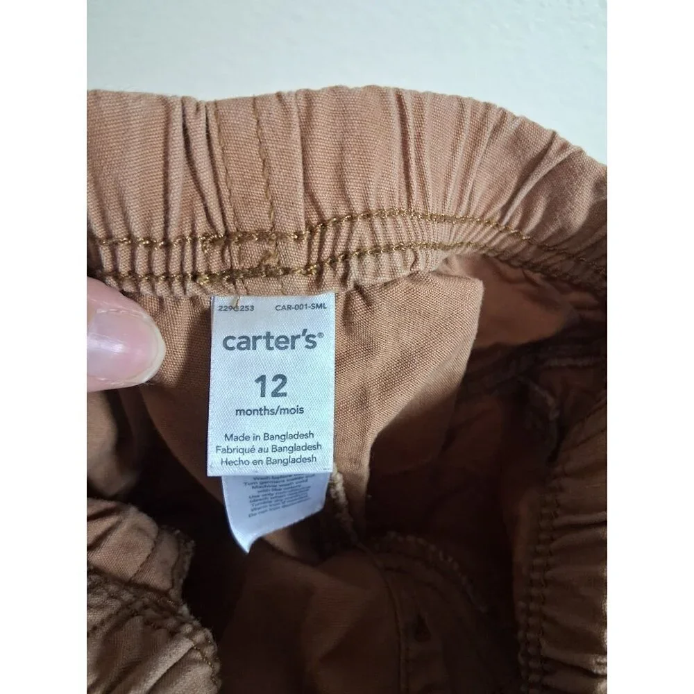 Carter's Khakis Pants Casual Brown Boys Size 12 Months
